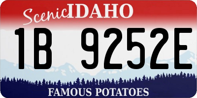 ID license plate 1B9252E