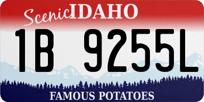 ID license plate 1B9255L