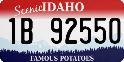 ID license plate 1B9255O