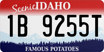 ID license plate 1B9255T