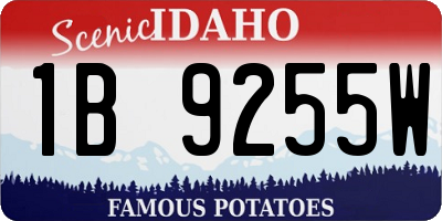 ID license plate 1B9255W