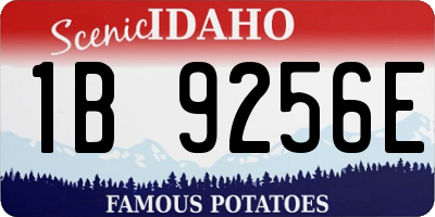 ID license plate 1B9256E