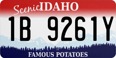 ID license plate 1B9261Y