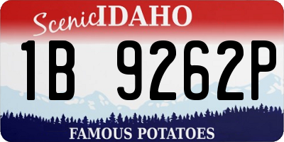 ID license plate 1B9262P