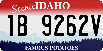 ID license plate 1B9262V