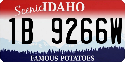 ID license plate 1B9266W