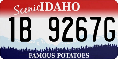 ID license plate 1B9267G