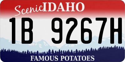 ID license plate 1B9267H