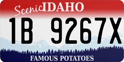 ID license plate 1B9267X