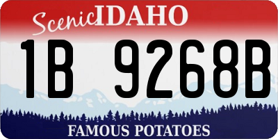 ID license plate 1B9268B