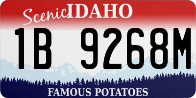 ID license plate 1B9268M