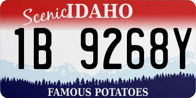 ID license plate 1B9268Y