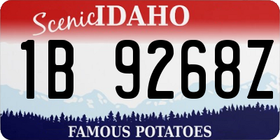 ID license plate 1B9268Z