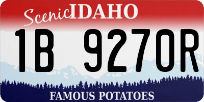 ID license plate 1B9270R
