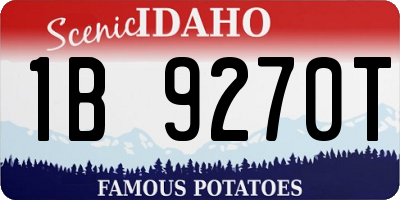 ID license plate 1B9270T