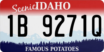 ID license plate 1B9271Q