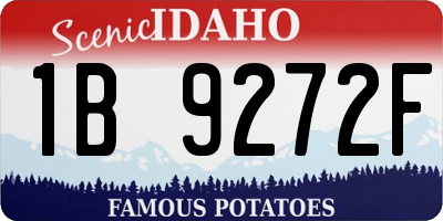 ID license plate 1B9272F
