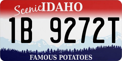 ID license plate 1B9272T