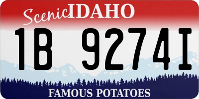 ID license plate 1B9274I
