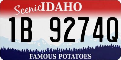 ID license plate 1B9274Q