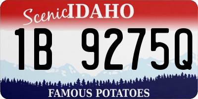 ID license plate 1B9275Q