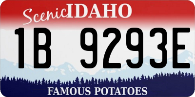ID license plate 1B9293E