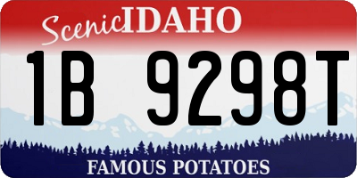 ID license plate 1B9298T
