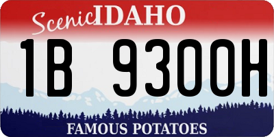 ID license plate 1B9300H