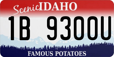 ID license plate 1B9300U