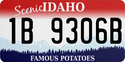 ID license plate 1B9306B