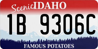 ID license plate 1B9306C