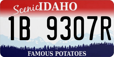 ID license plate 1B9307R