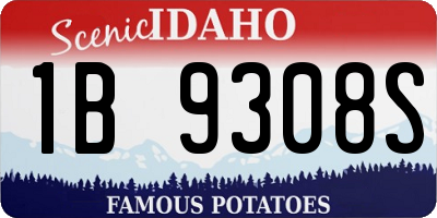 ID license plate 1B9308S