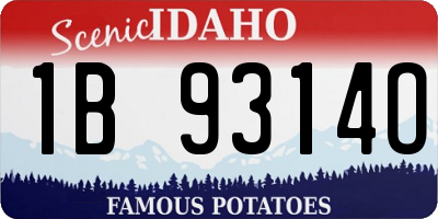 ID license plate 1B9314O