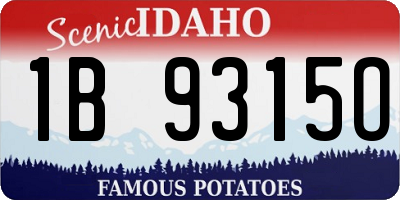ID license plate 1B9315O