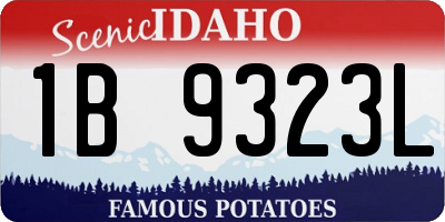 ID license plate 1B9323L