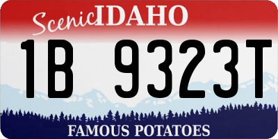 ID license plate 1B9323T