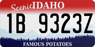 ID license plate 1B9323Z