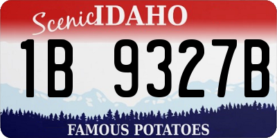 ID license plate 1B9327B