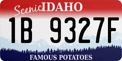ID license plate 1B9327F