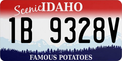 ID license plate 1B9328V