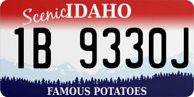 ID license plate 1B9330J