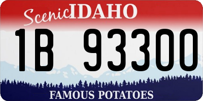 ID license plate 1B9330O