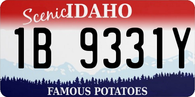ID license plate 1B9331Y