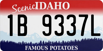 ID license plate 1B9337L