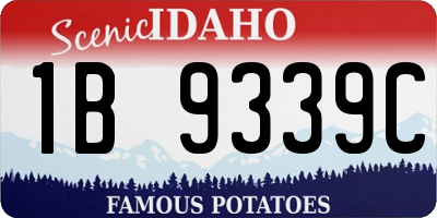 ID license plate 1B9339C