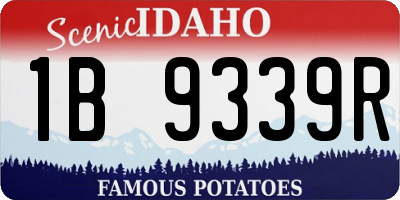 ID license plate 1B9339R