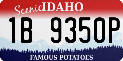 ID license plate 1B9350P