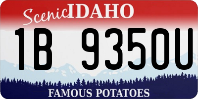 ID license plate 1B9350U