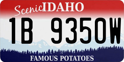 ID license plate 1B9350W